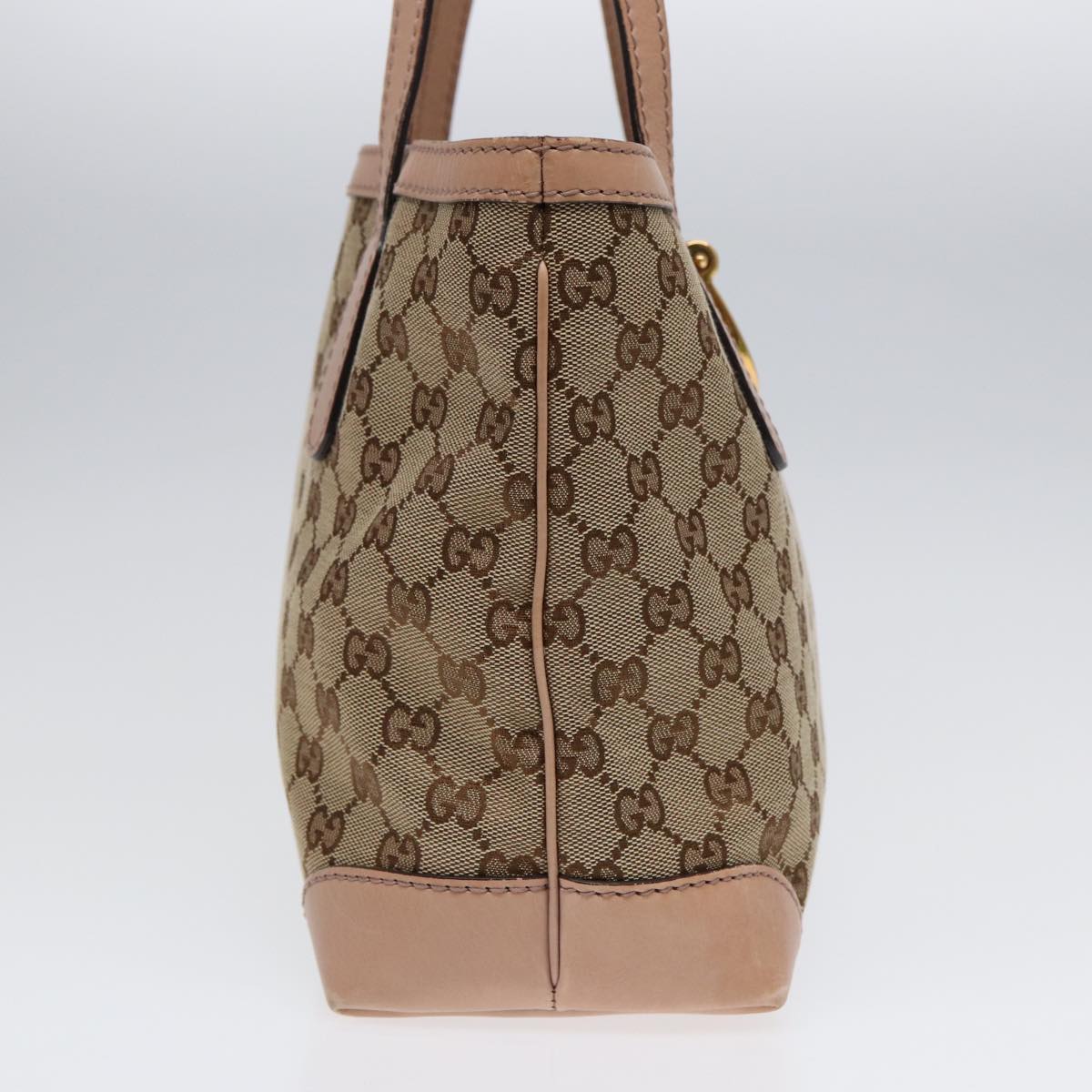 GUCCI GG Canvas Shoulder Bag Beige Gold 308604 88173