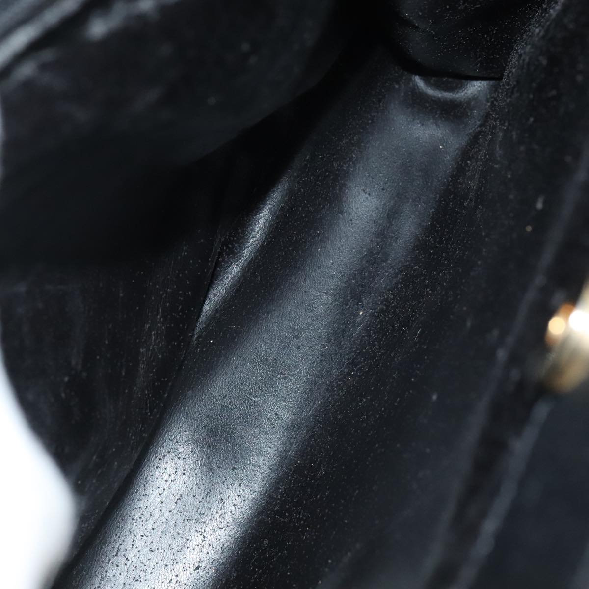 GUCCI Bamboo Hand Bag Leather Black Gold 002 1095 0260 88176
