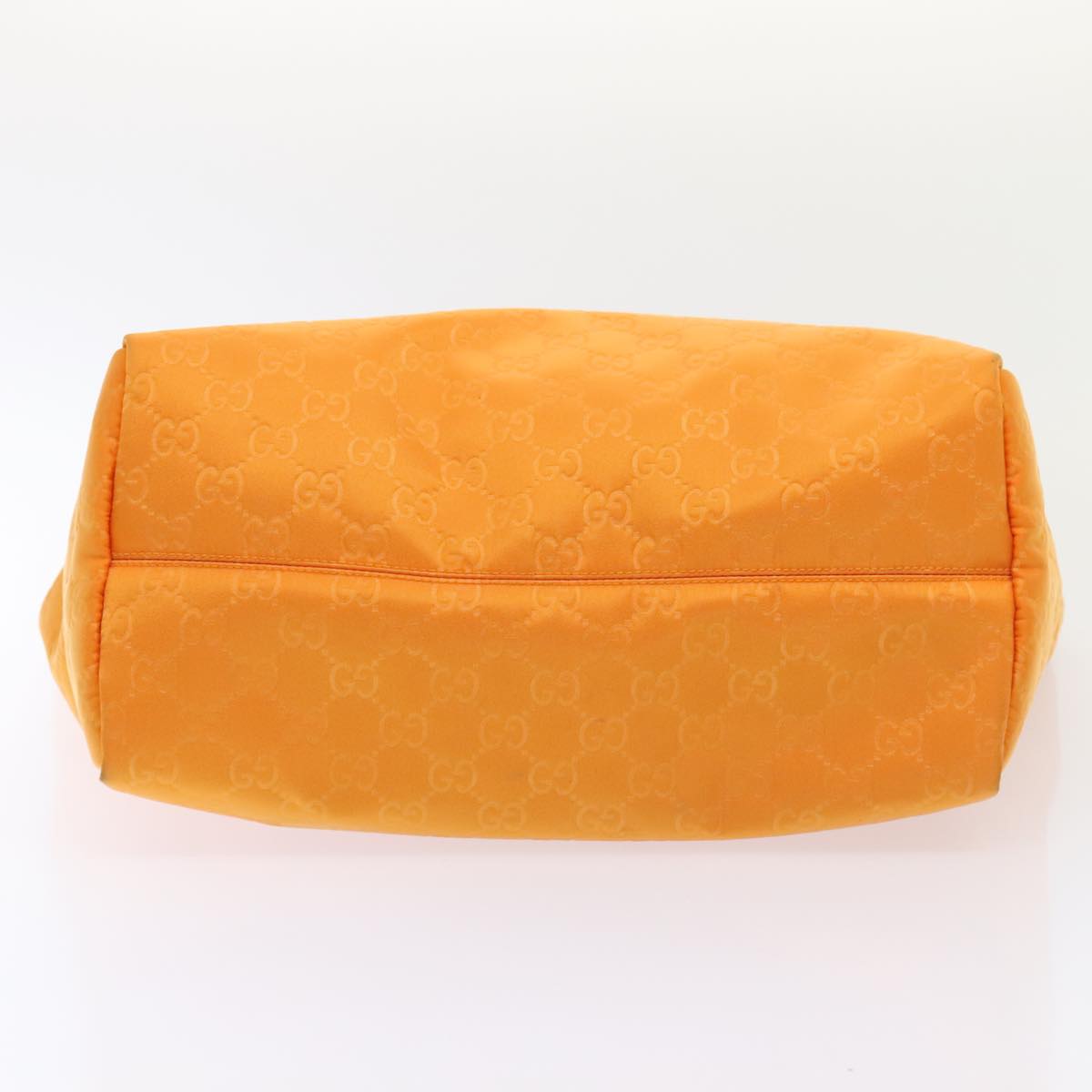 GUCCI GG Canvas Tote Bag Nylon Orange Silver 282439 88179