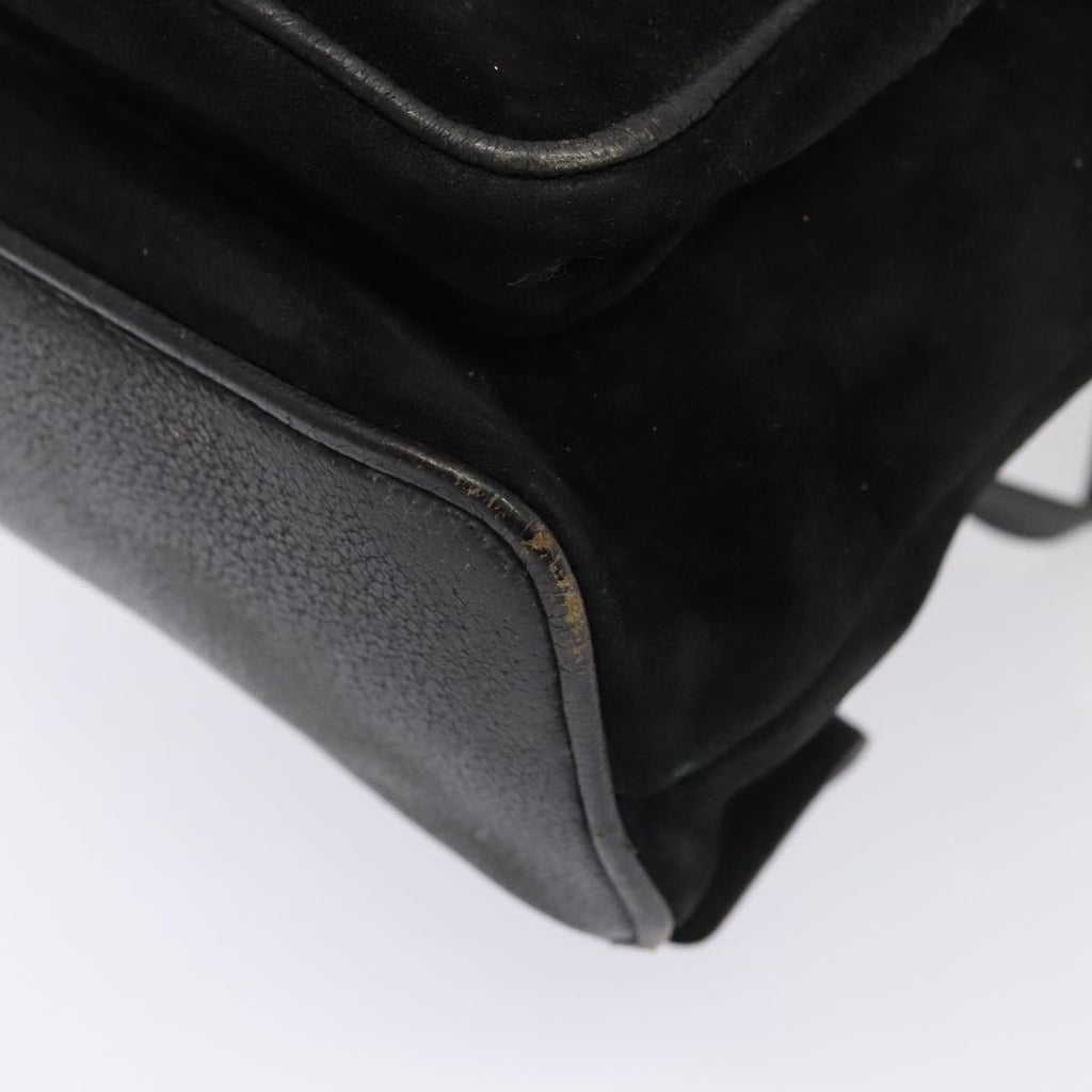 GUCCI Bamboo Backpack Suede Black Gold 003 58 0016 88180