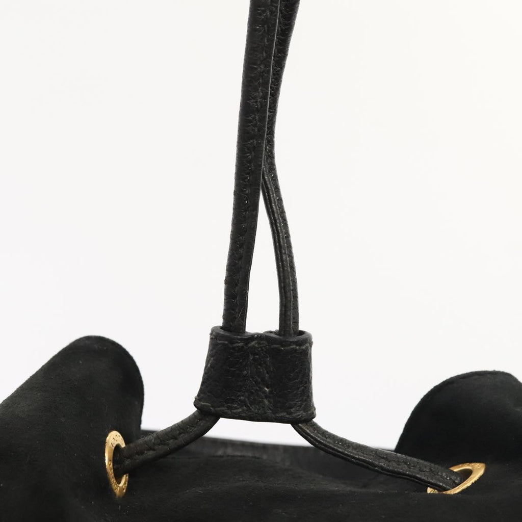 GUCCI Bamboo Backpack Suede Black Gold 003 58 0016 88180