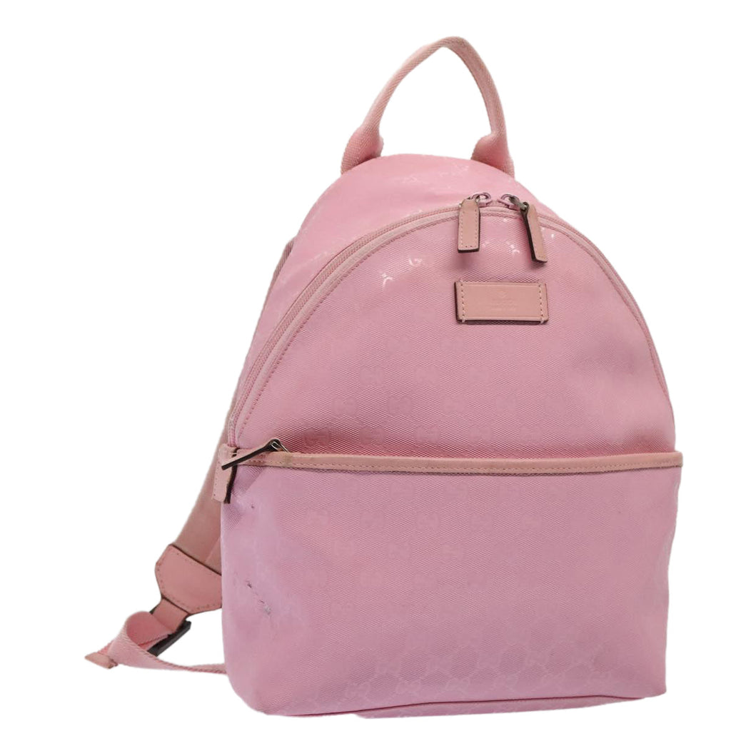 GUCCI GG Canvas Backpack Pink Silver 271327 88181