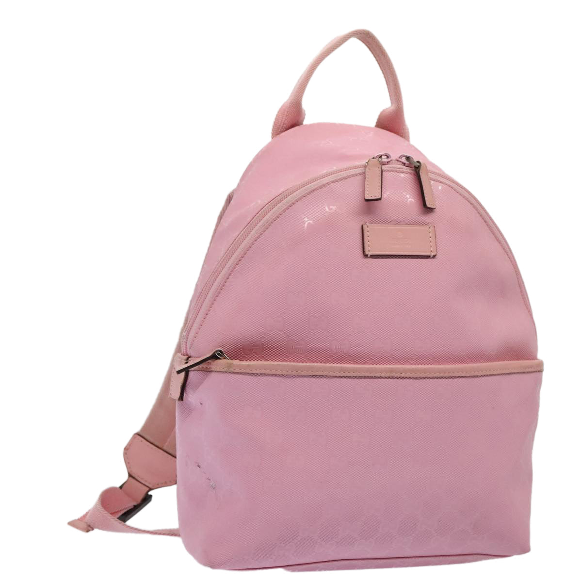 GUCCI GG Canvas Backpack Pink Silver 271327 88181