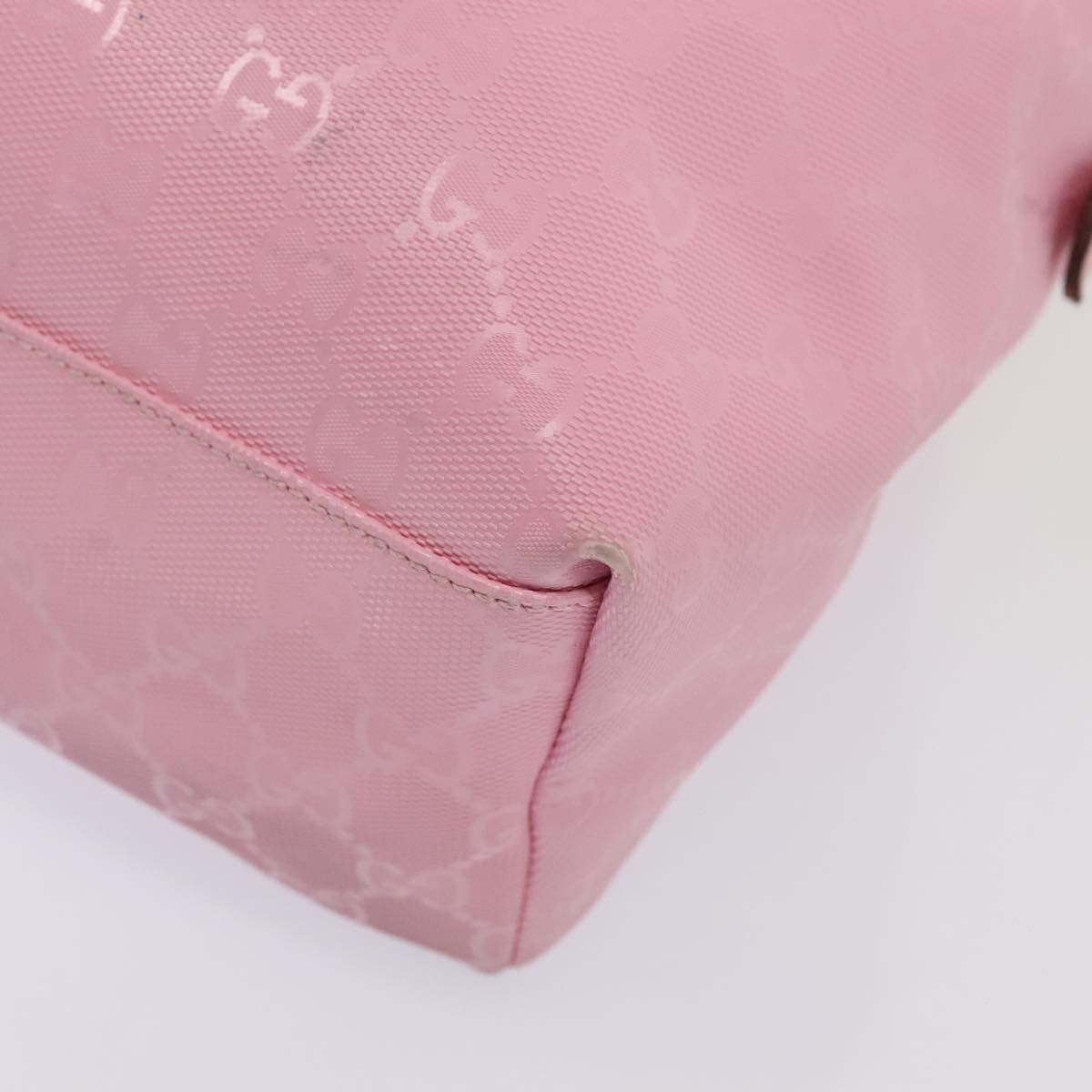 GUCCI GG Canvas Backpack Pink Silver 271327 88181
