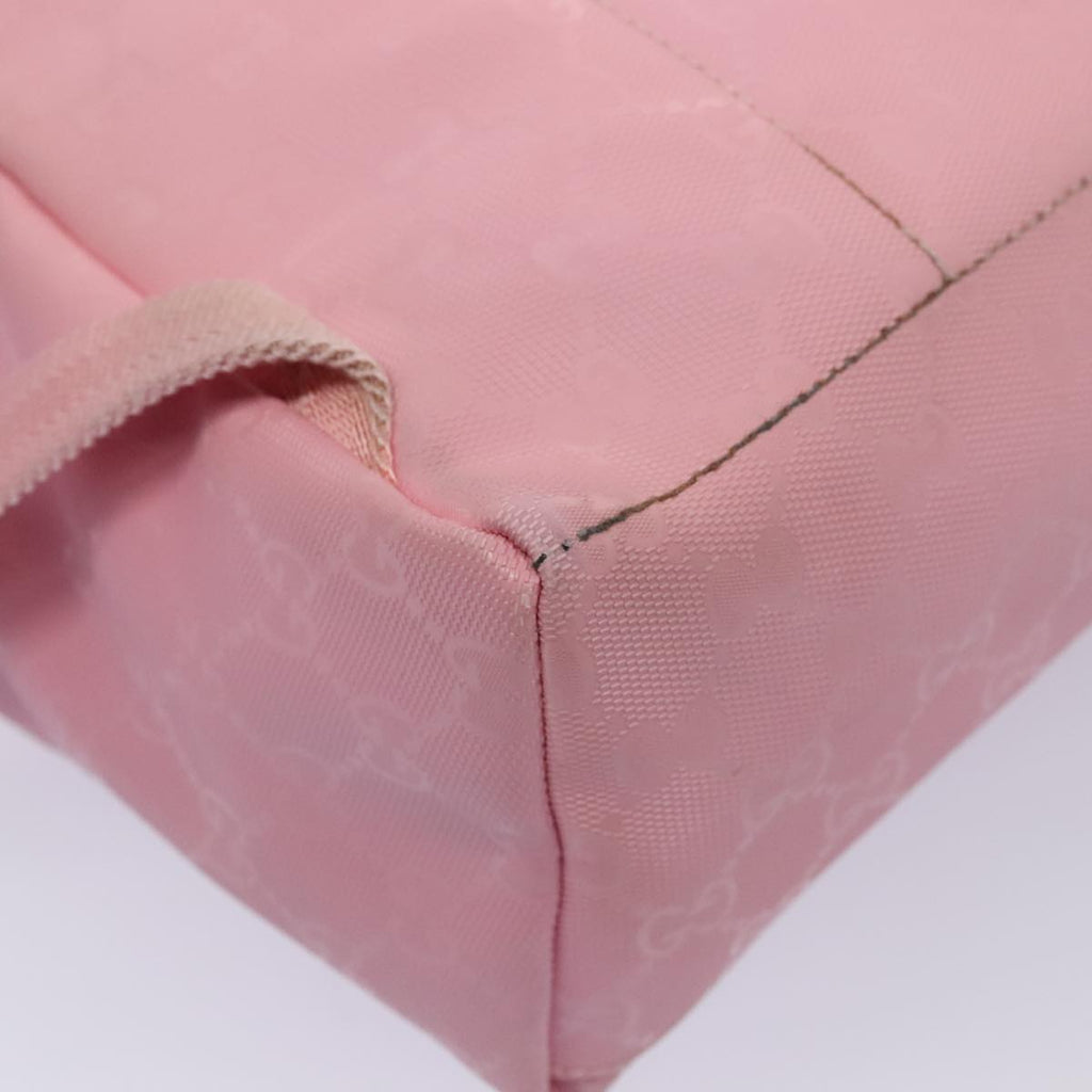GUCCI GG Canvas Backpack Pink Silver 271327 88181