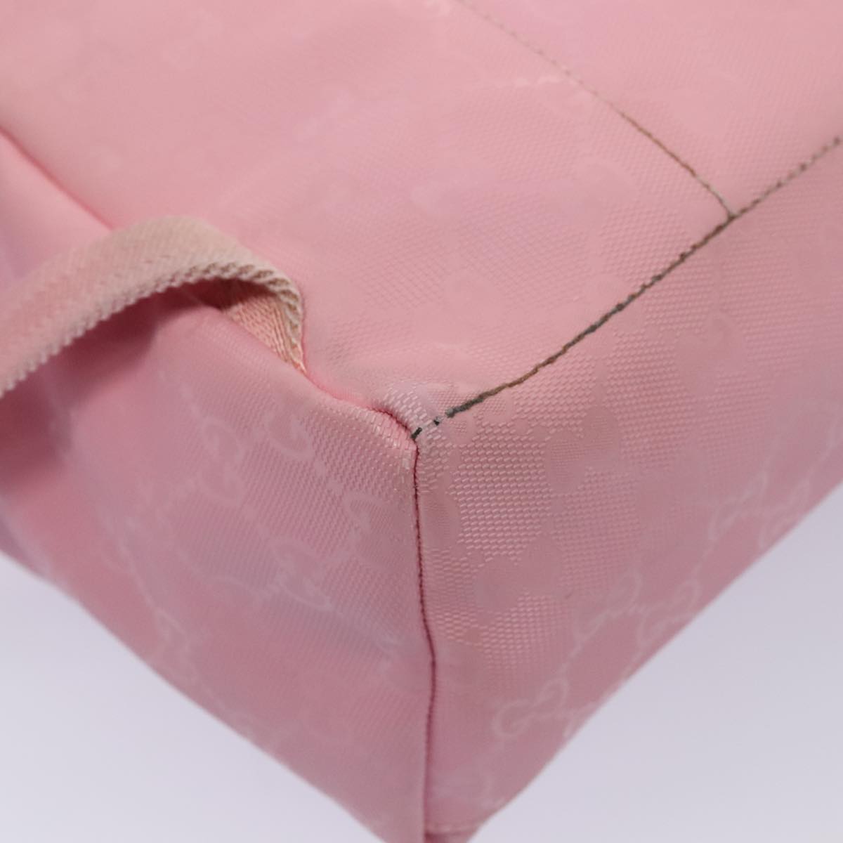 GUCCI GG Canvas Backpack Pink Silver 271327 88181