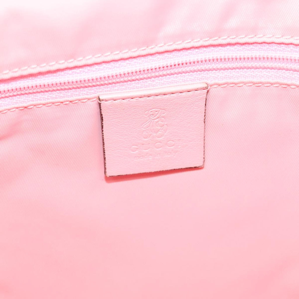GUCCI GG Canvas Backpack Pink Silver 271327 88181