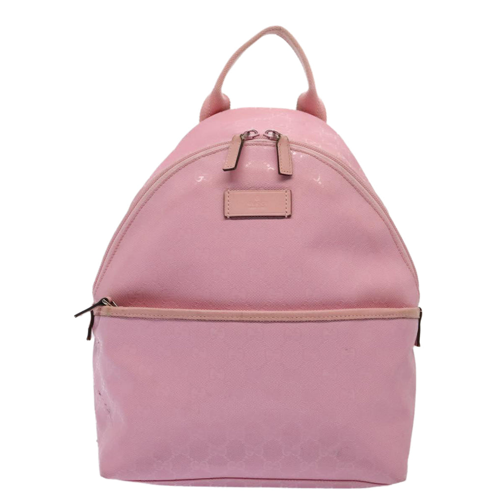 GUCCI GG Canvas Backpack Pink Silver 271327 88181