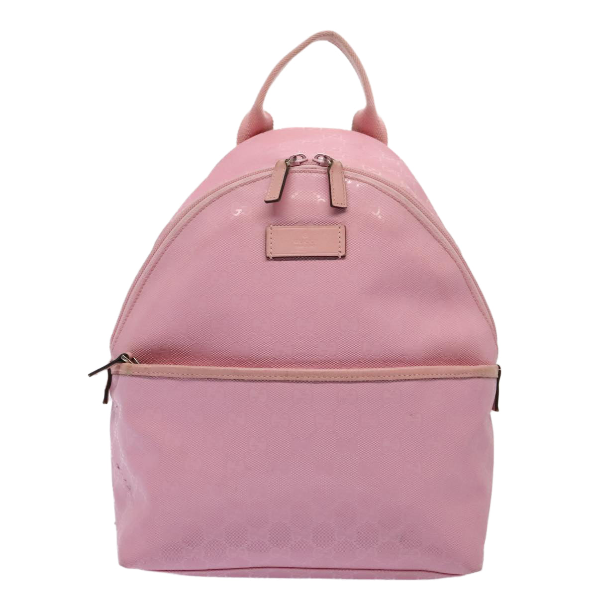 GUCCI GG Canvas Backpack Pink Silver 271327 88181