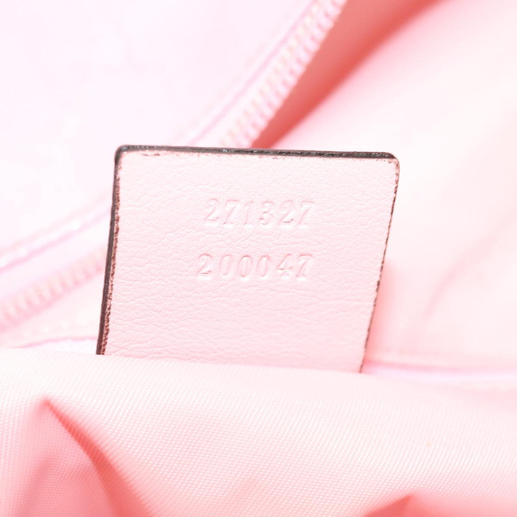 GUCCI GG Canvas Backpack Pink Silver 271327 88181