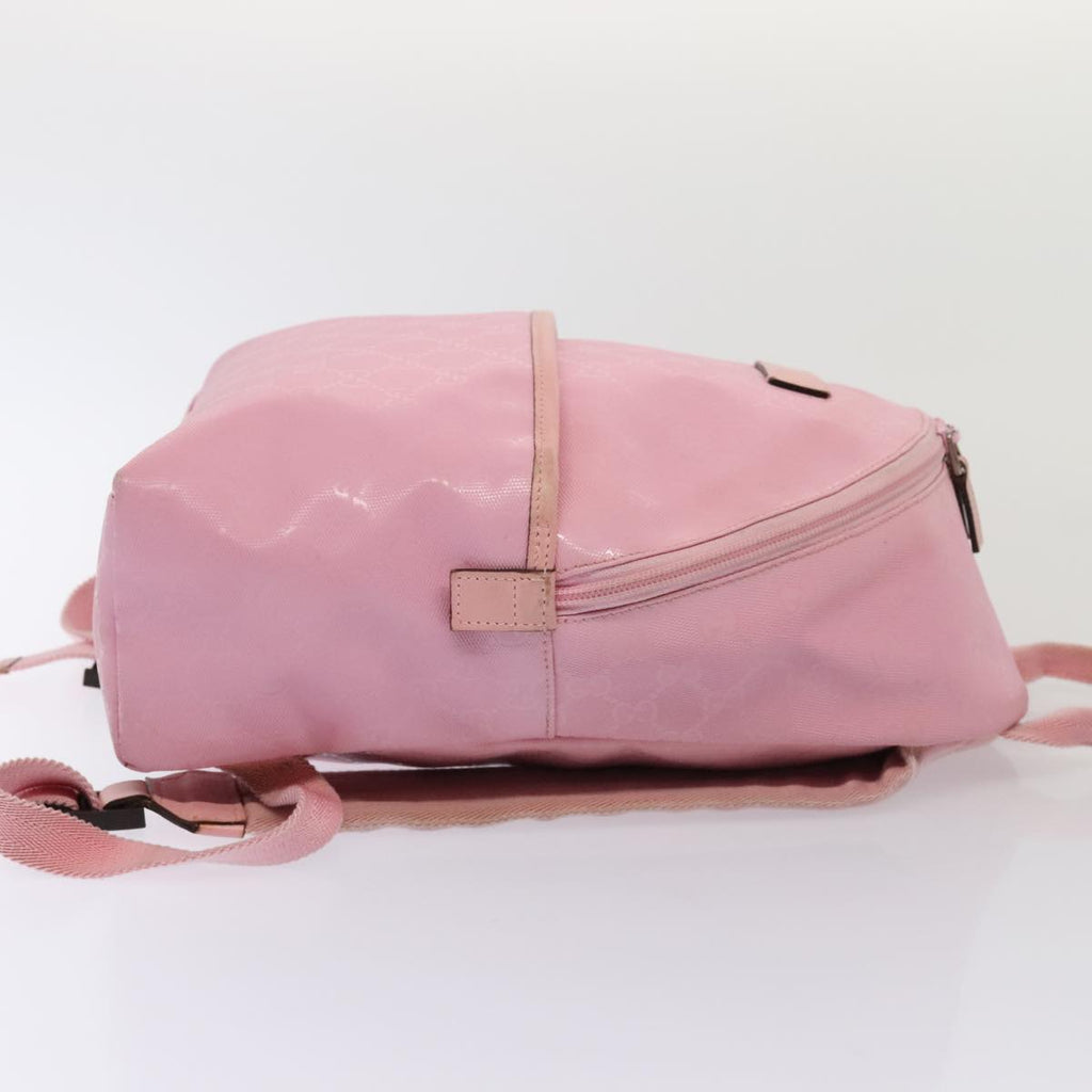 GUCCI GG Canvas Backpack Pink Silver 271327 88181