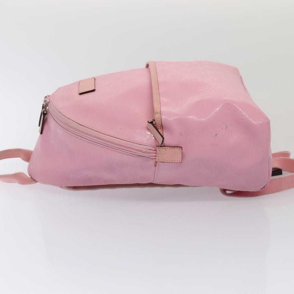 GUCCI GG Canvas Backpack Pink Silver 271327 88181