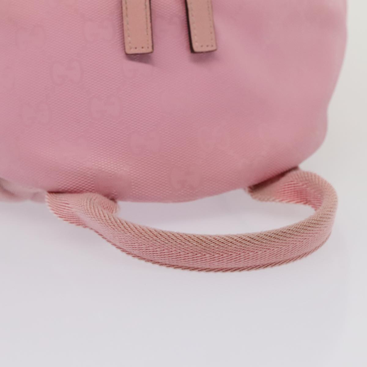 GUCCI GG Canvas Backpack Pink Silver 271327 88181