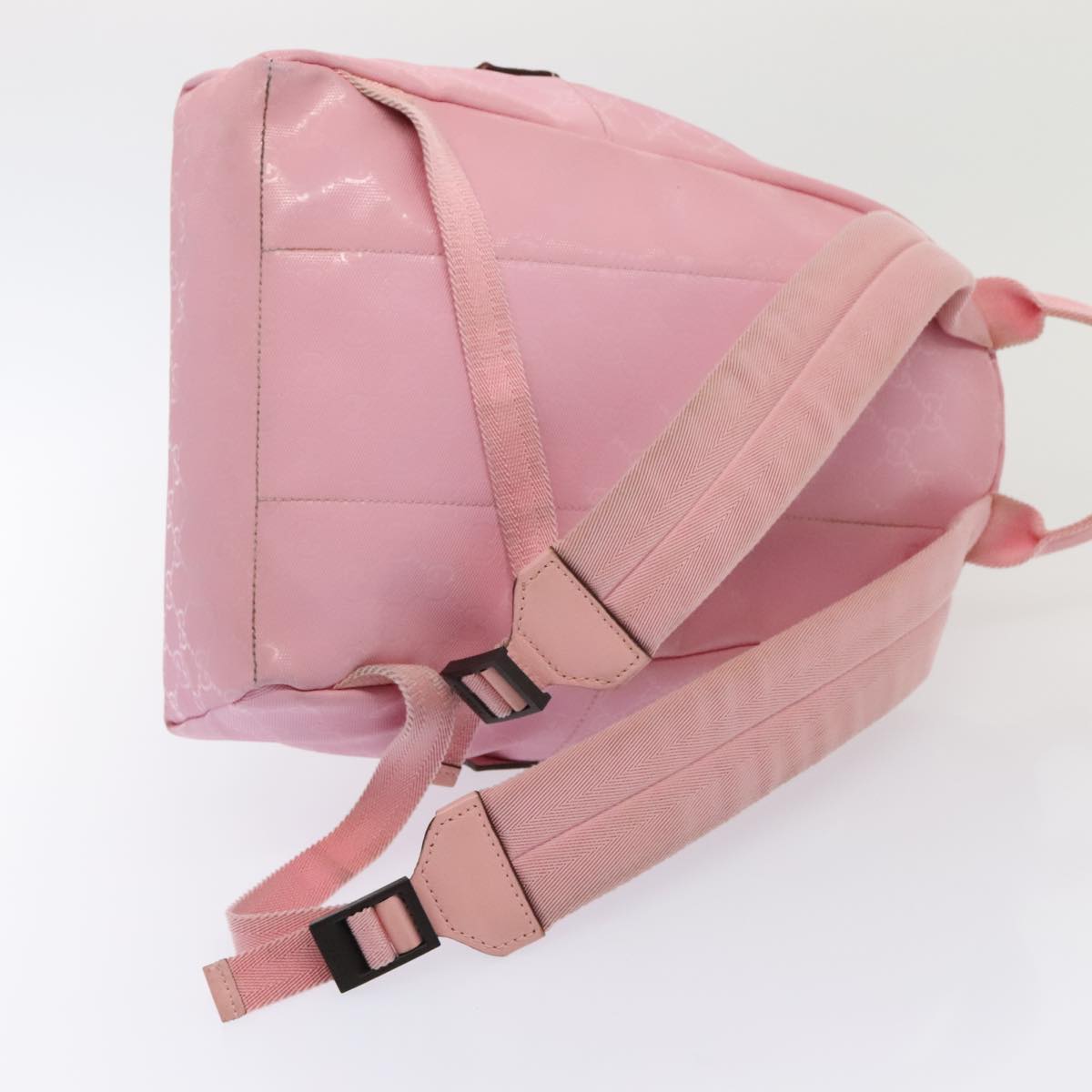 GUCCI GG Canvas Backpack Pink Silver 271327 88181