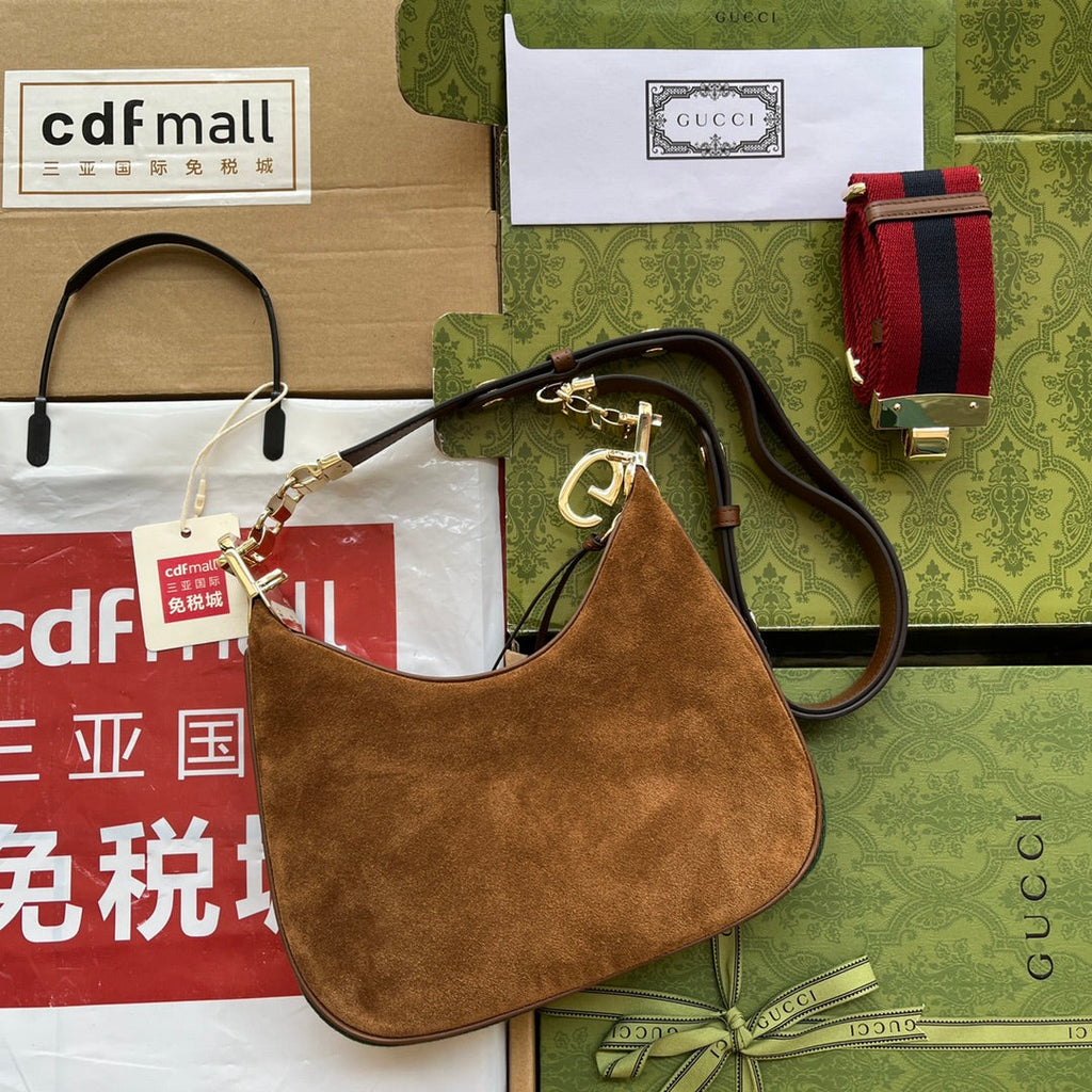 gg Atache Small Shoulder Bag Dark Brown For Women, Women’s Bags 9in/23cm gg ‎