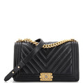 CHANEL Boy Flap Bag Chevron Lambskin New Medium