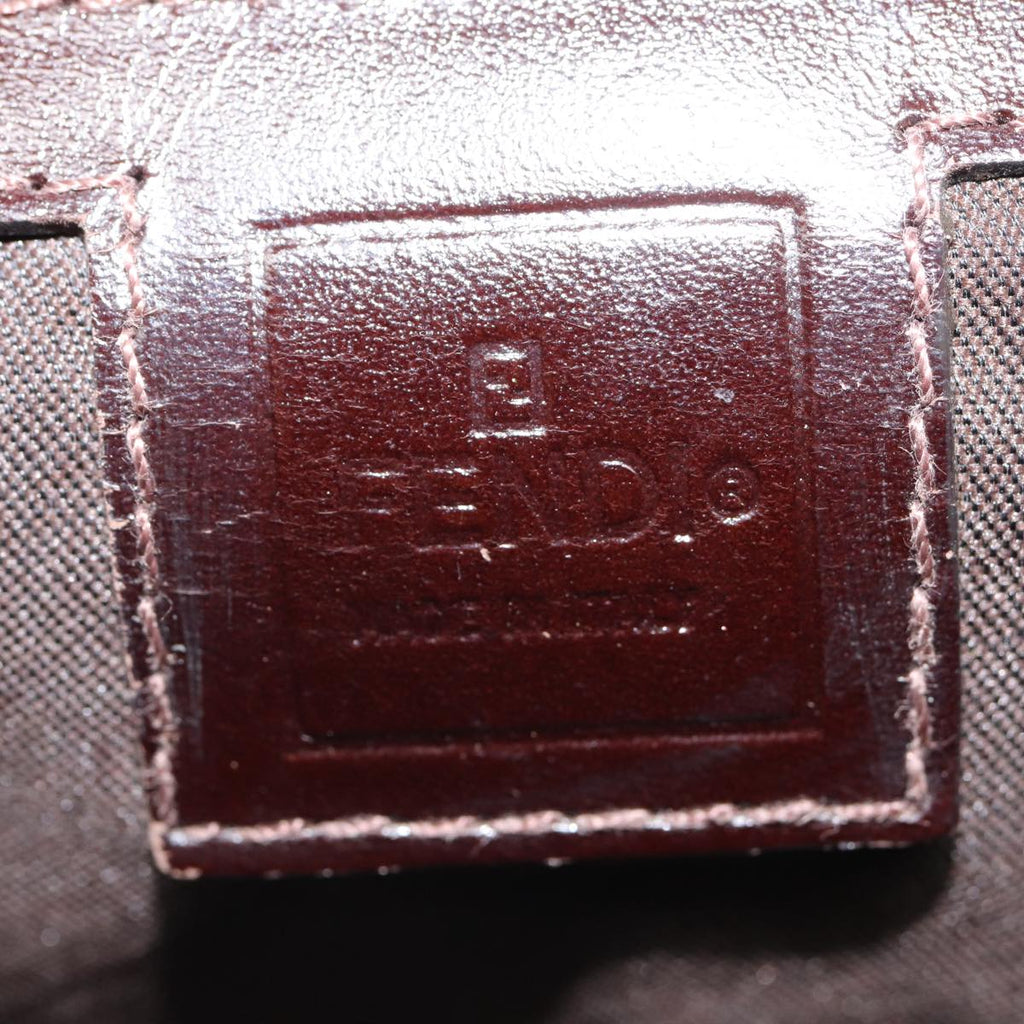 FENDI Zucca Canvas Mamma Baguette Shoulder Bag Brown Black Silver 88343
