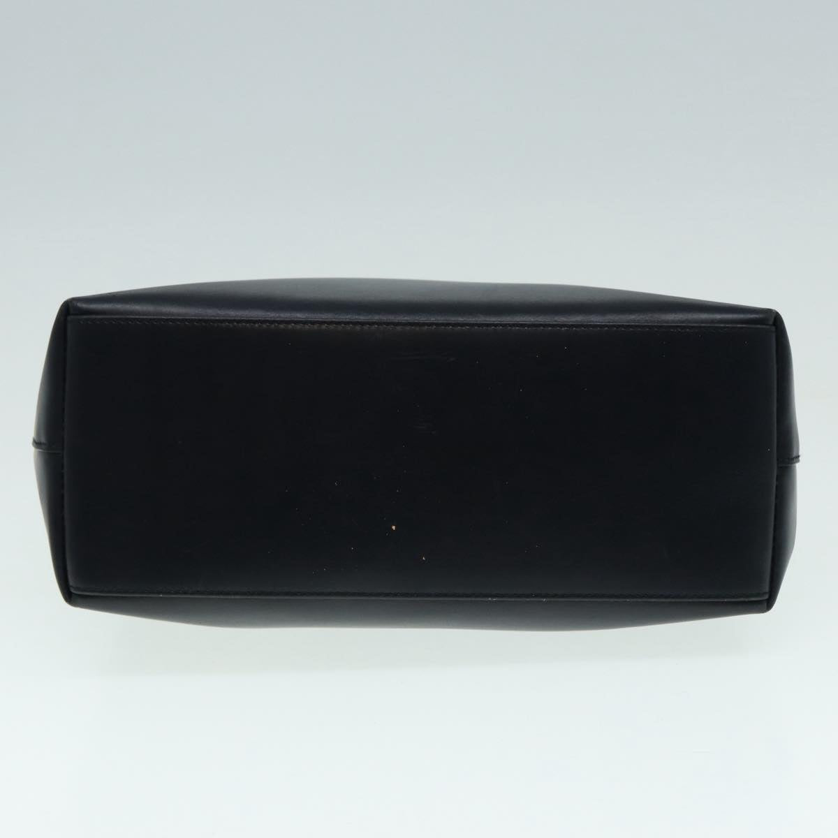 GUCCI Bamboo Shoulder Bag Leather Outlet Navy Silver 88399