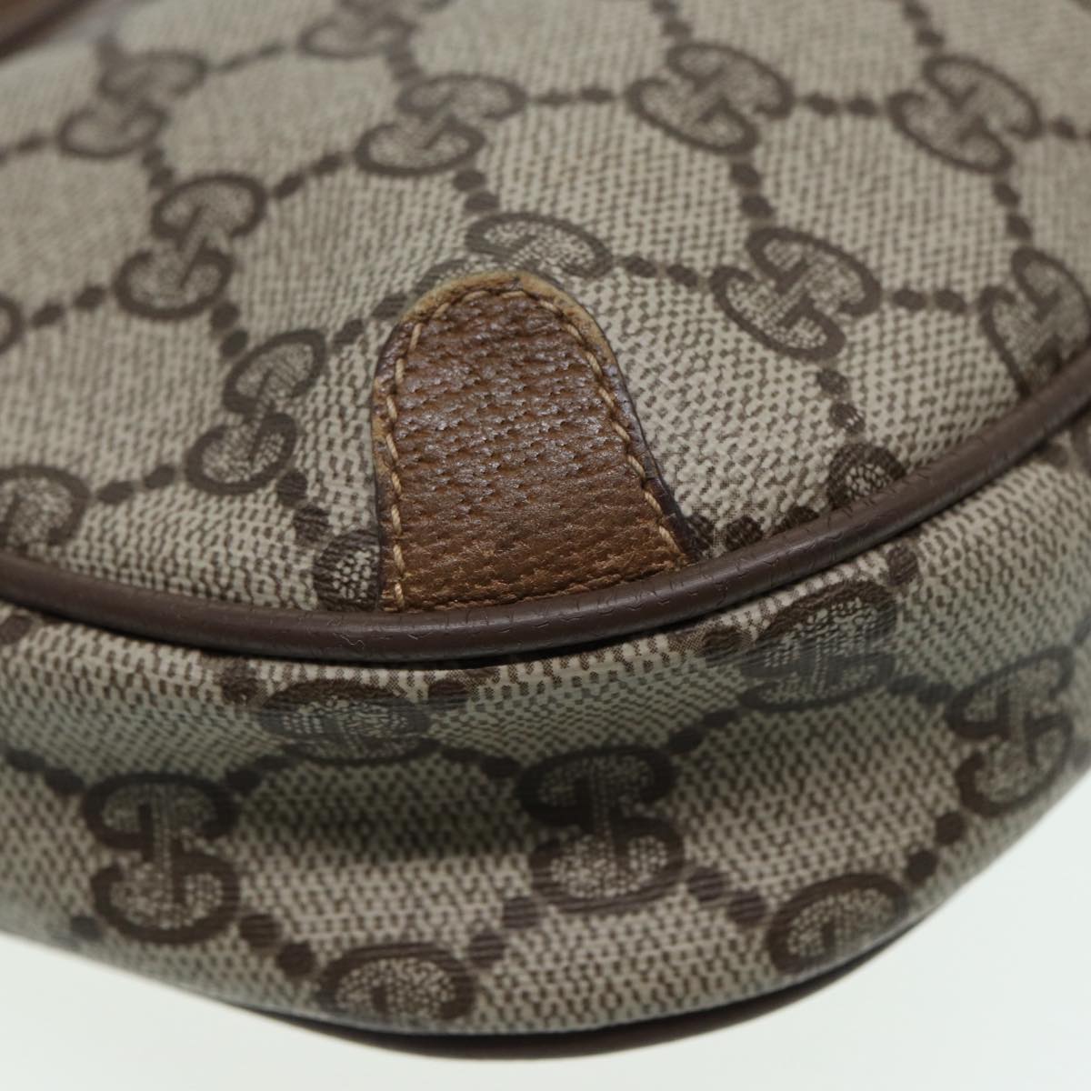 GUCCI GG Supreme Web Sherry Line Shoulder Bag PVC Beige 89 02 066 88405