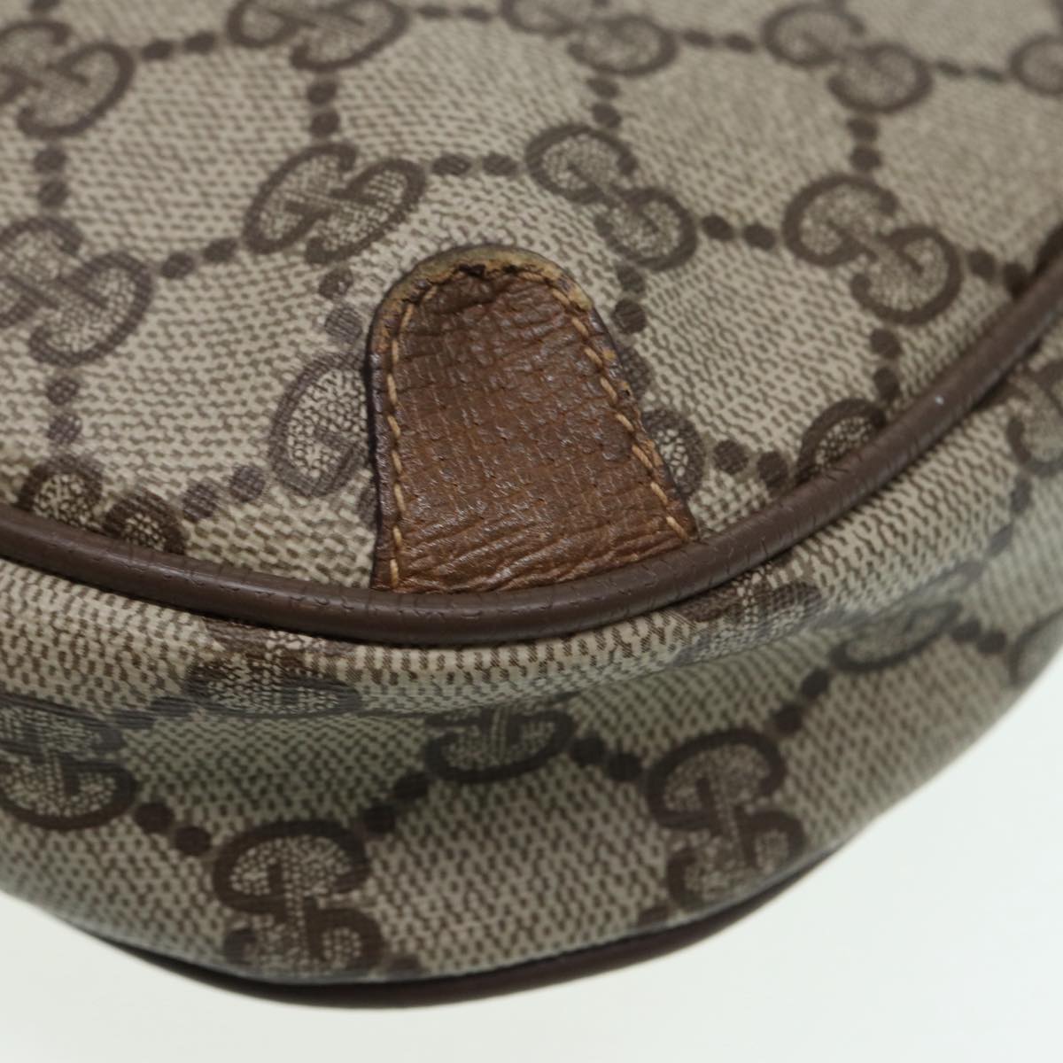 GUCCI GG Supreme Web Sherry Line Shoulder Bag PVC Beige 89 02 066 88405