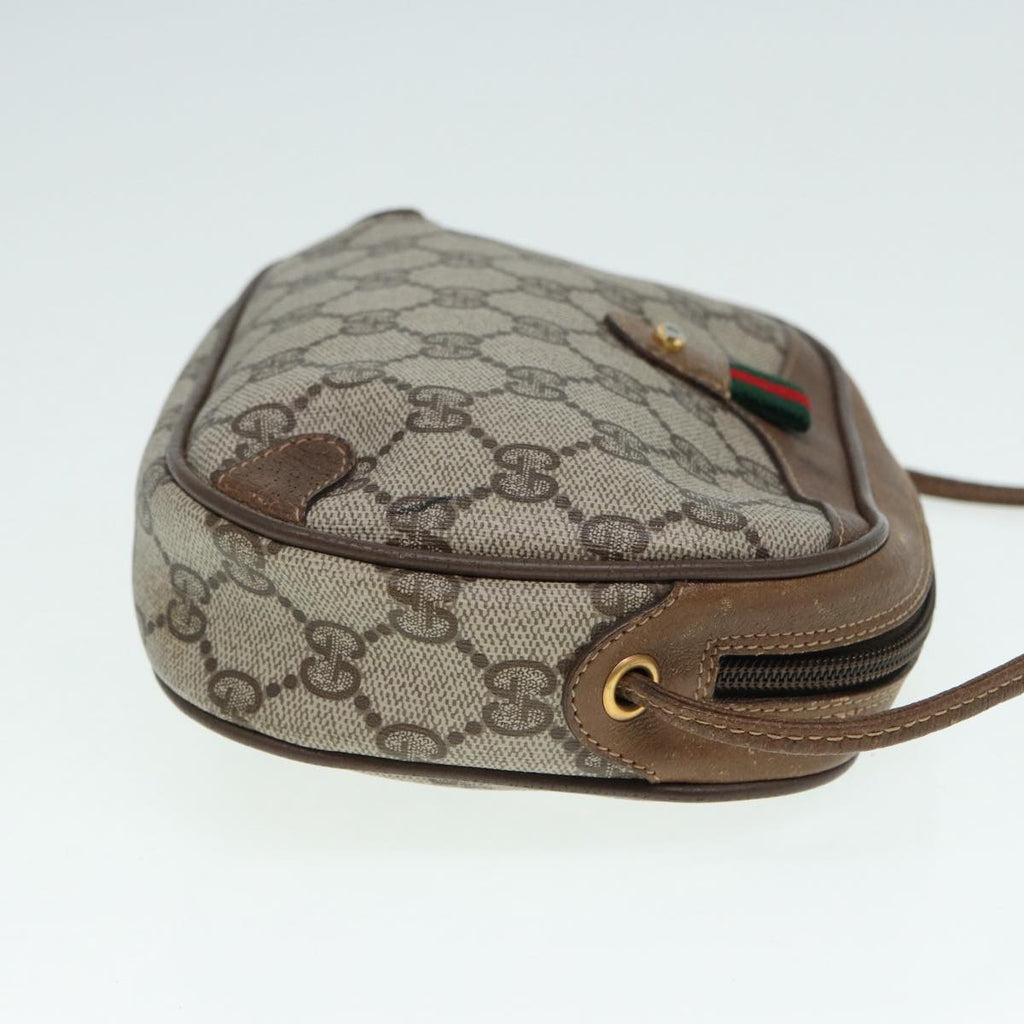 GUCCI GG Supreme Web Sherry Line Shoulder Bag PVC Beige 89 02 066 88405