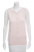 Chanel Pink Knit Sweater Vest SZ 38