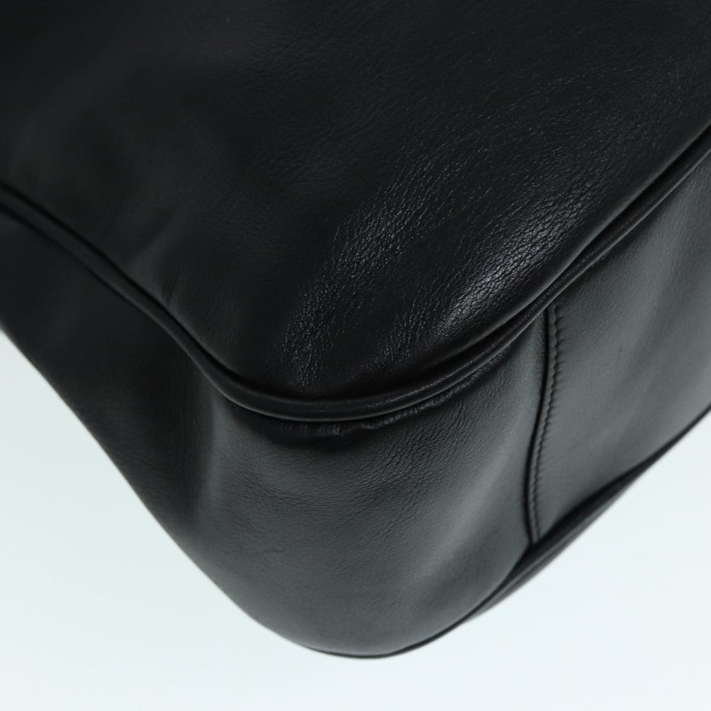 GUCCI Bamboo Hand Bag Leather 2way Black Gold 001 2058 1577 0 88416