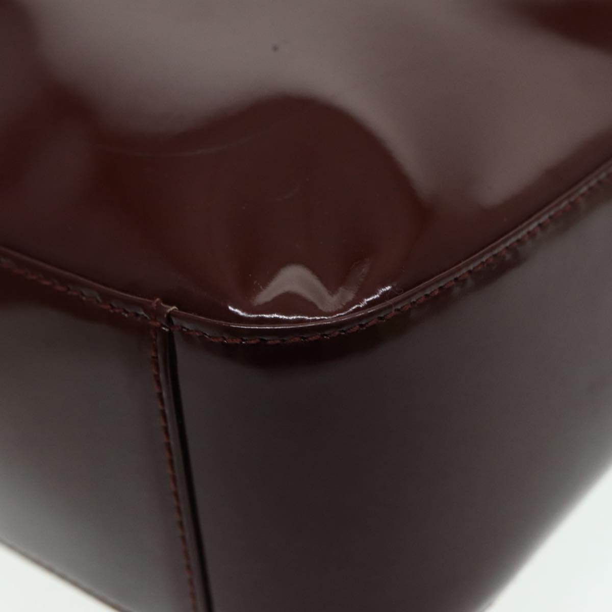 GUCCI Shoulder Bag Patent leather Brown Silver 000 2046 0506 88420