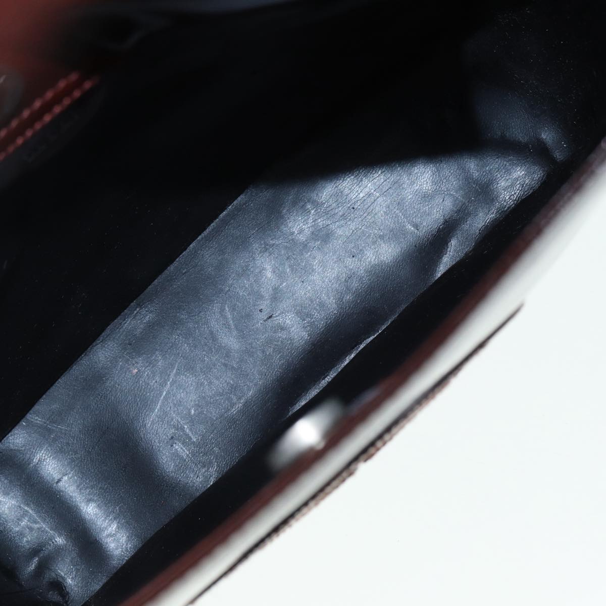 GUCCI Shoulder Bag Patent leather Brown Silver 000 2046 0506 88420
