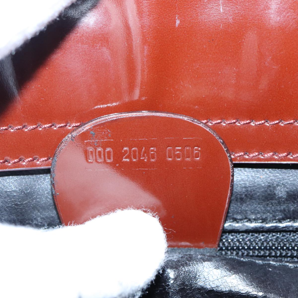 GUCCI Shoulder Bag Patent leather Brown Silver 000 2046 0506 88420
