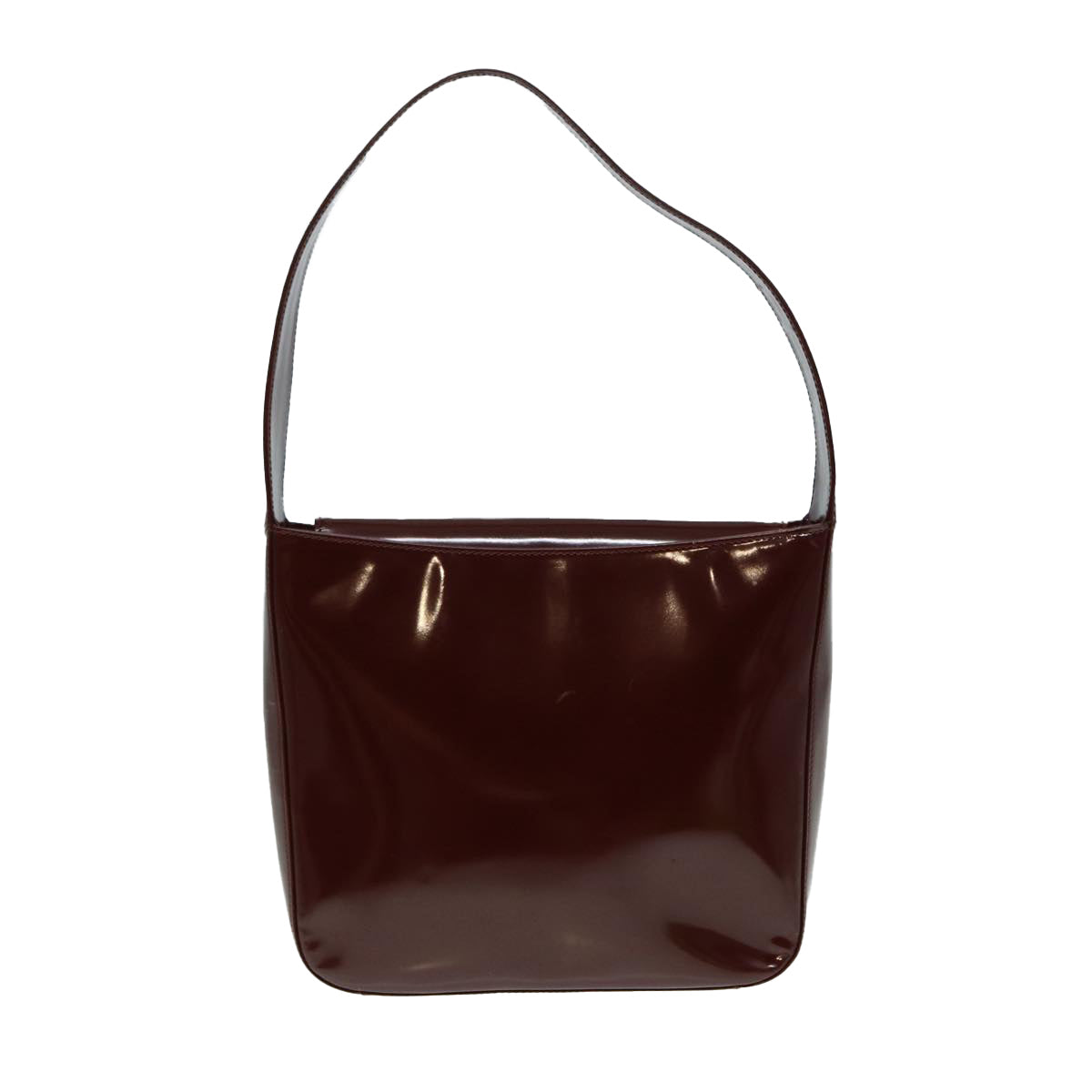 GUCCI Shoulder Bag Patent leather Brown Silver 000 2046 0506 88420