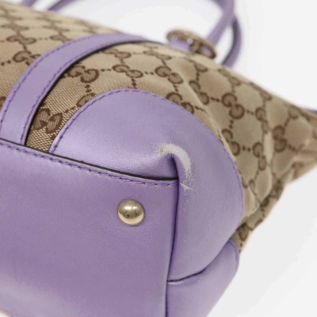 GUCCI GG Canvas Tote Bag Beige Gold 257069 88424