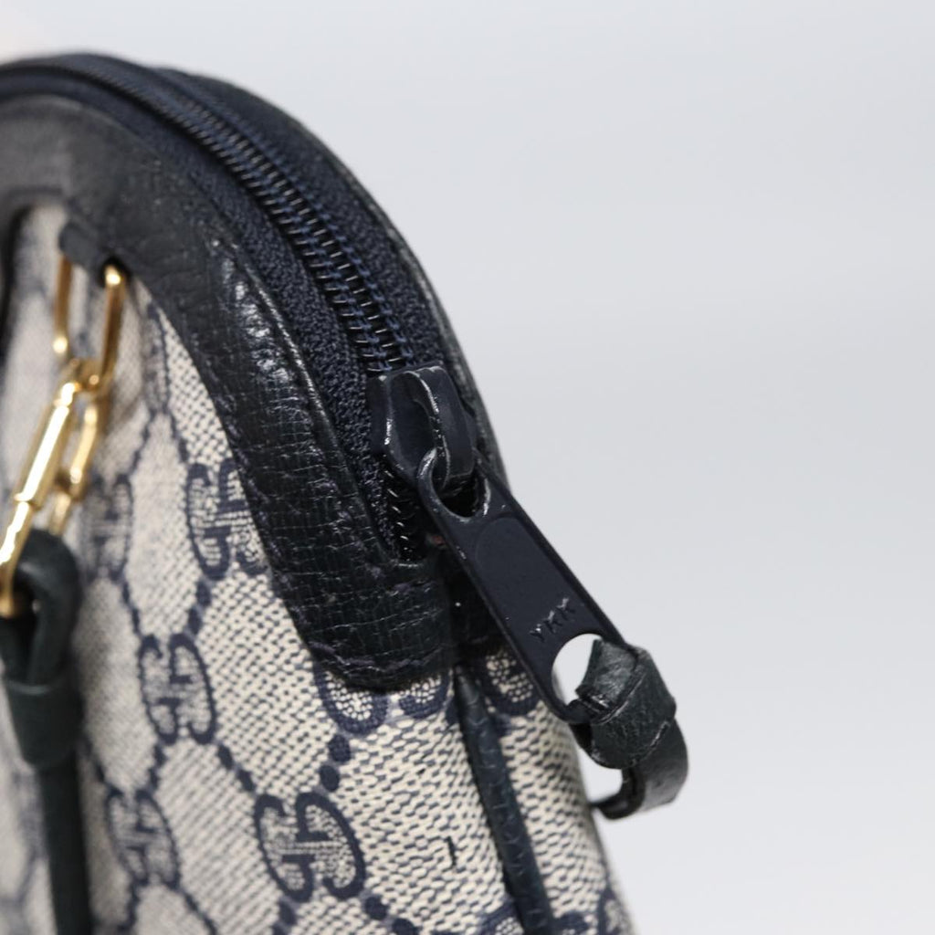 GUCCI GG Supreme Sherry Line Shoulder Bag PVC Navy Red 904 02 047 88462