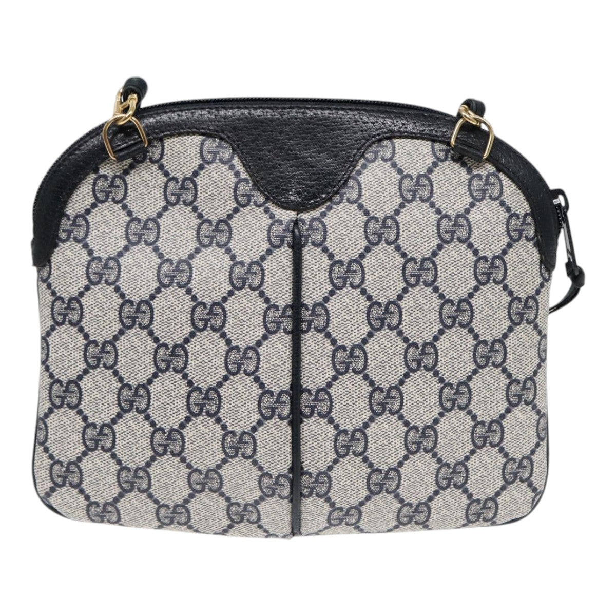 GUCCI GG Supreme Sherry Line Shoulder Bag PVC Navy Red 904 02 047 88462