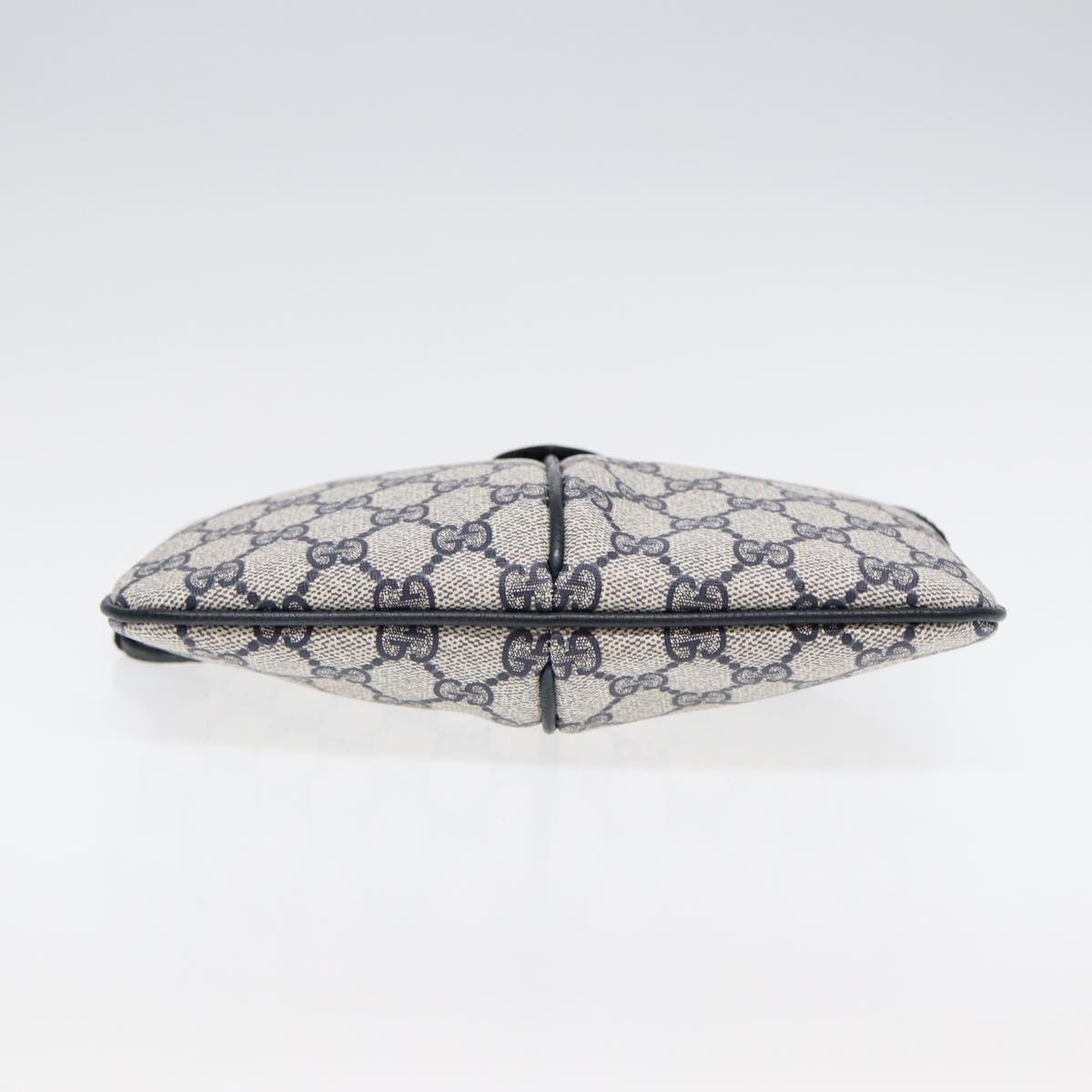 GUCCI GG Supreme Sherry Line Shoulder Bag PVC Navy Red 904 02 047 88462