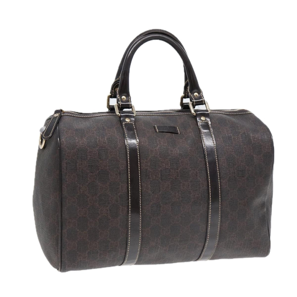 GUCCI GG Supreme Boston Bag PVC Leather Gold Brown 193603 88466