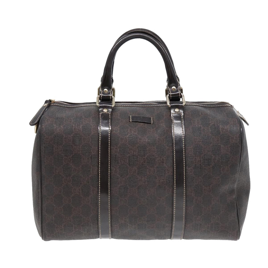 GUCCI GG Supreme Boston Bag PVC Leather Gold Brown 193603 88466