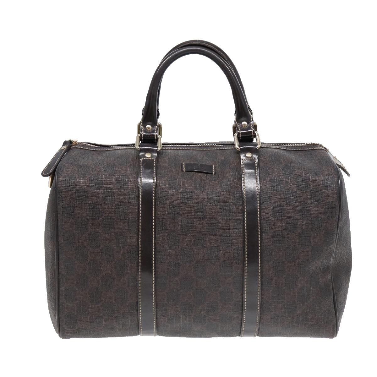 GUCCI GG Supreme Boston Bag PVC Leather Gold Brown 193603 88466