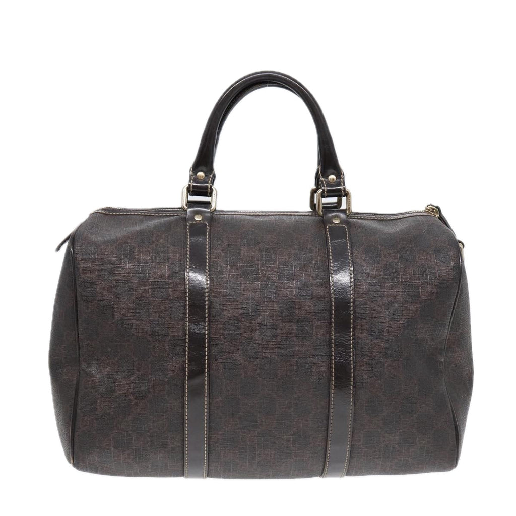 GUCCI GG Supreme Boston Bag PVC Leather Gold Brown 193603 88466