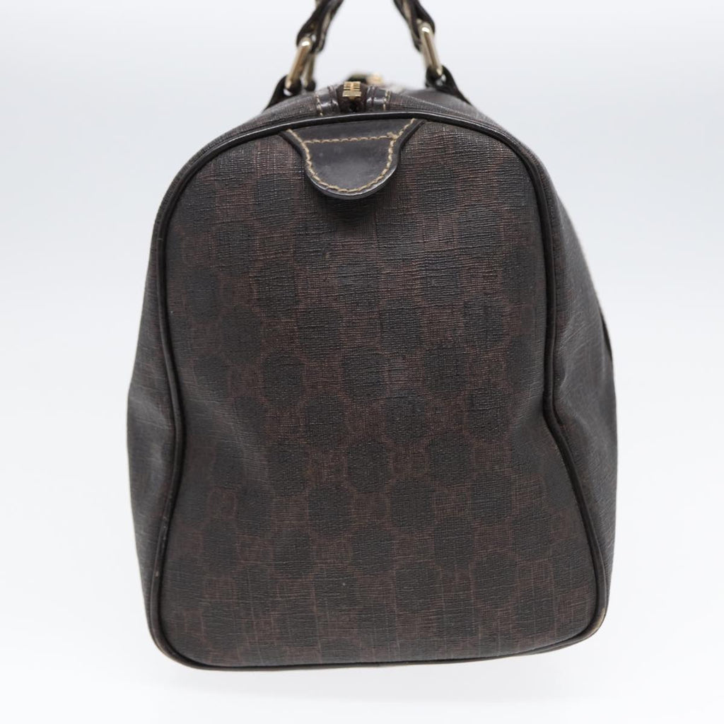 GUCCI GG Supreme Boston Bag PVC Leather Gold Brown 193603 88466