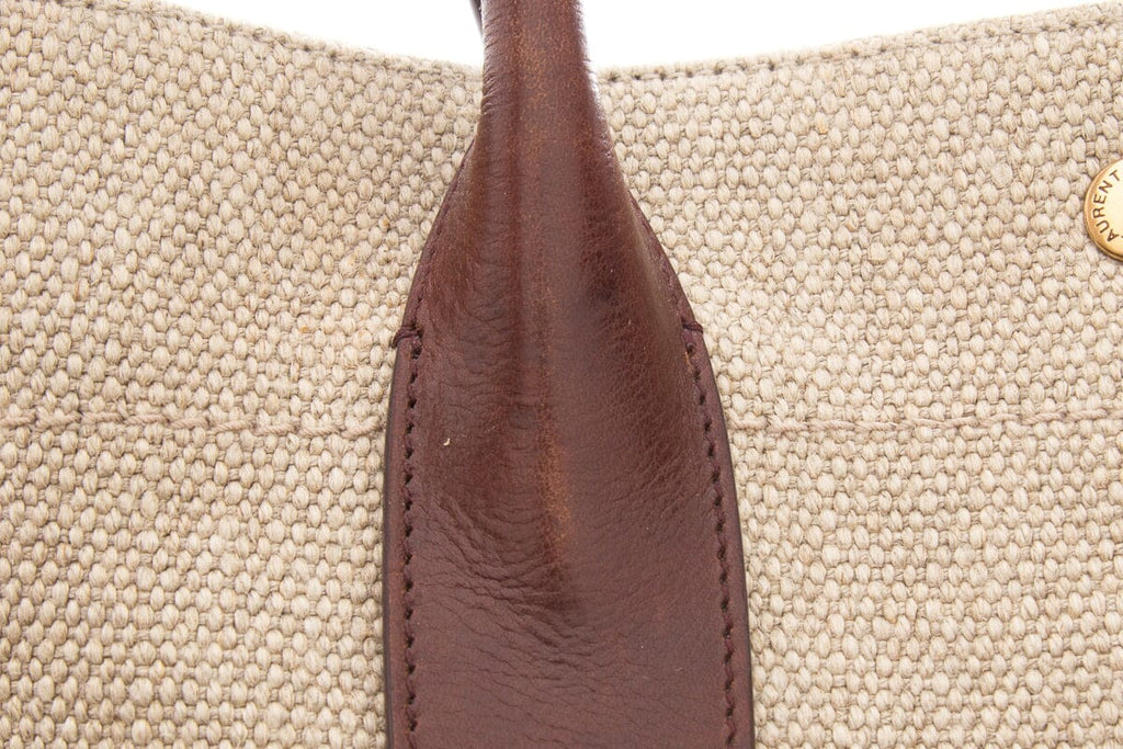 Saint Laurent Beige Rive Gauche Printed Tote