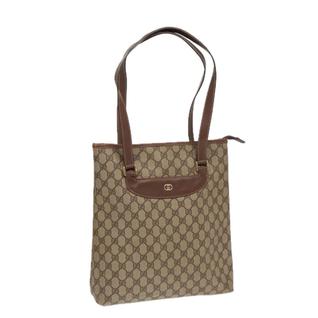 GUCCI GG Supreme Tote Bag PVC Leather Beige Gold 002 615 88483