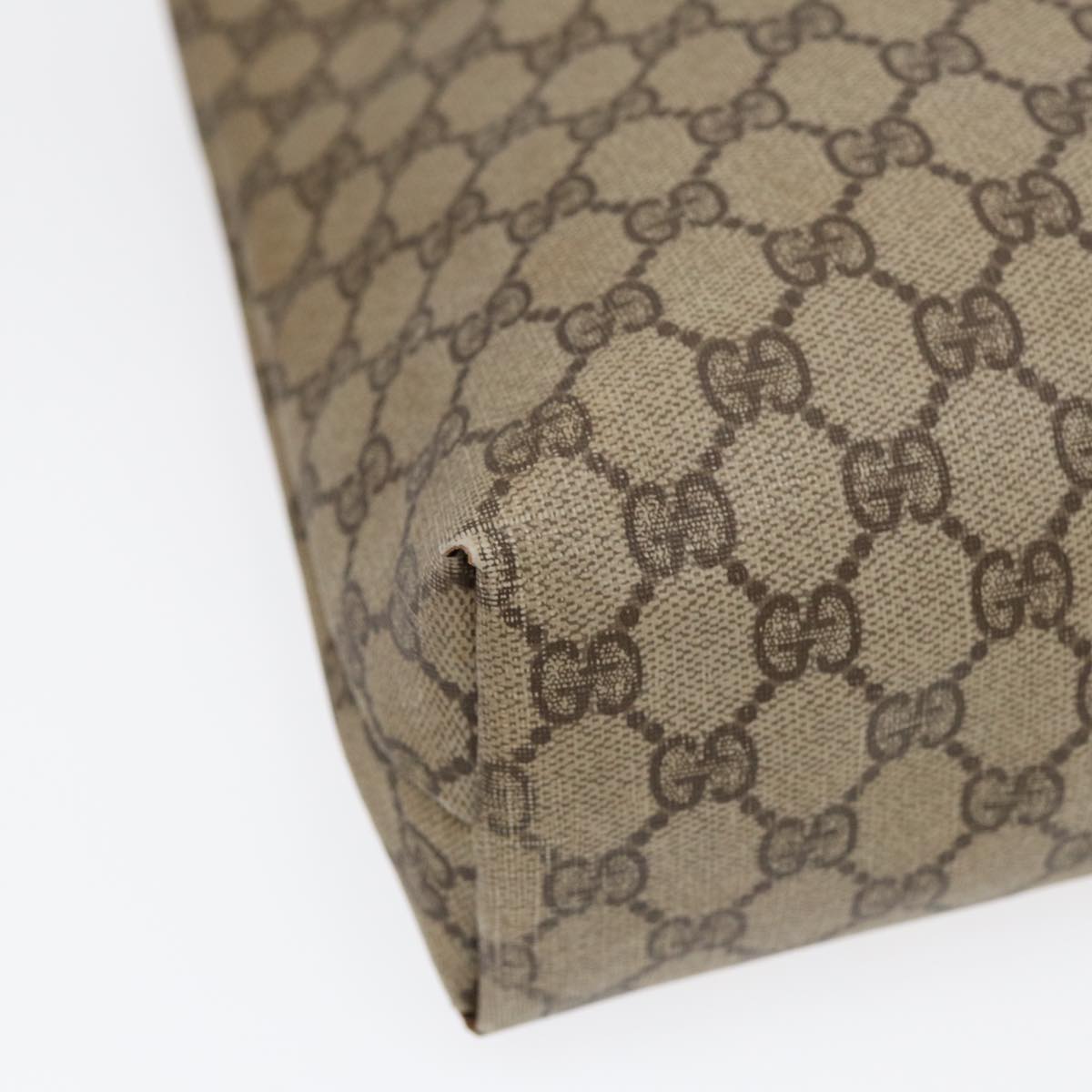 GUCCI GG Supreme Tote Bag PVC Leather Beige Gold 002 615 88483