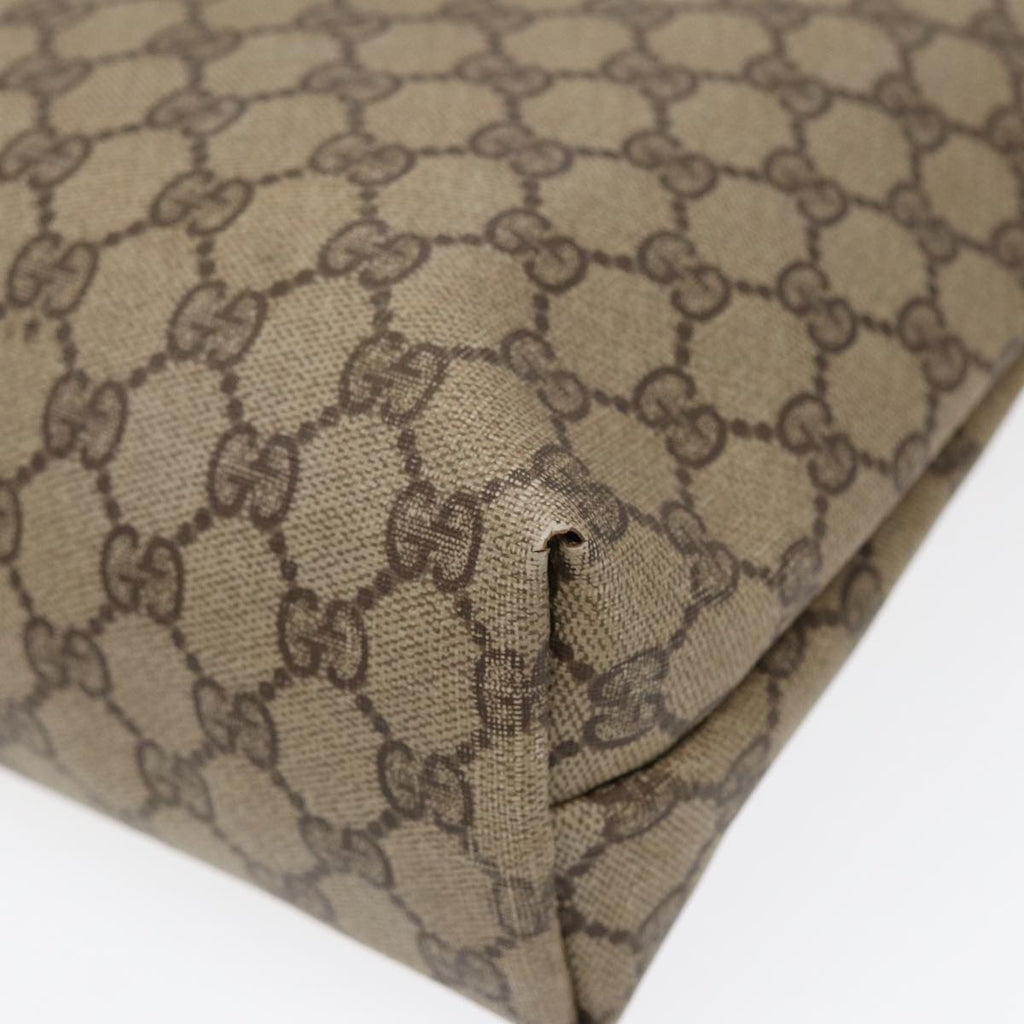 GUCCI GG Supreme Tote Bag PVC Leather Beige Gold 002 615 88483