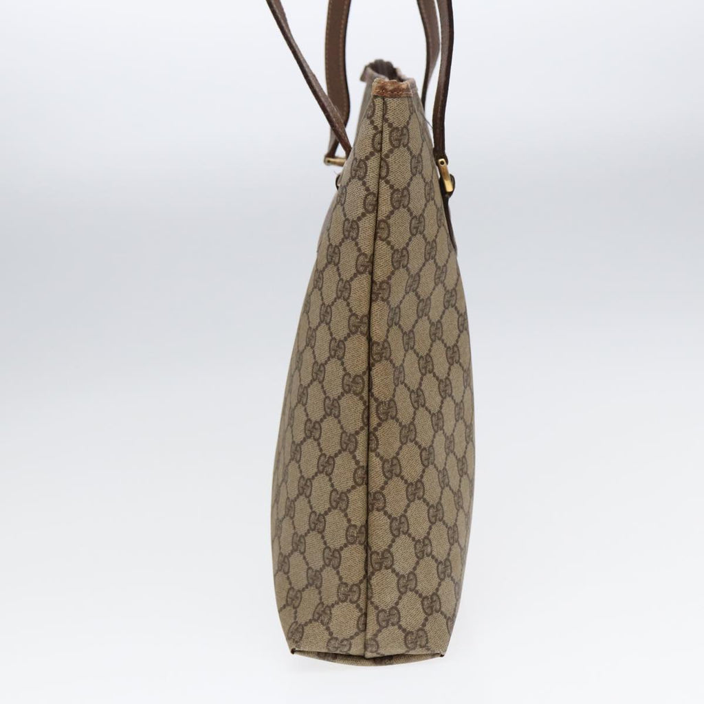 GUCCI GG Supreme Tote Bag PVC Leather Beige Gold 002 615 88483