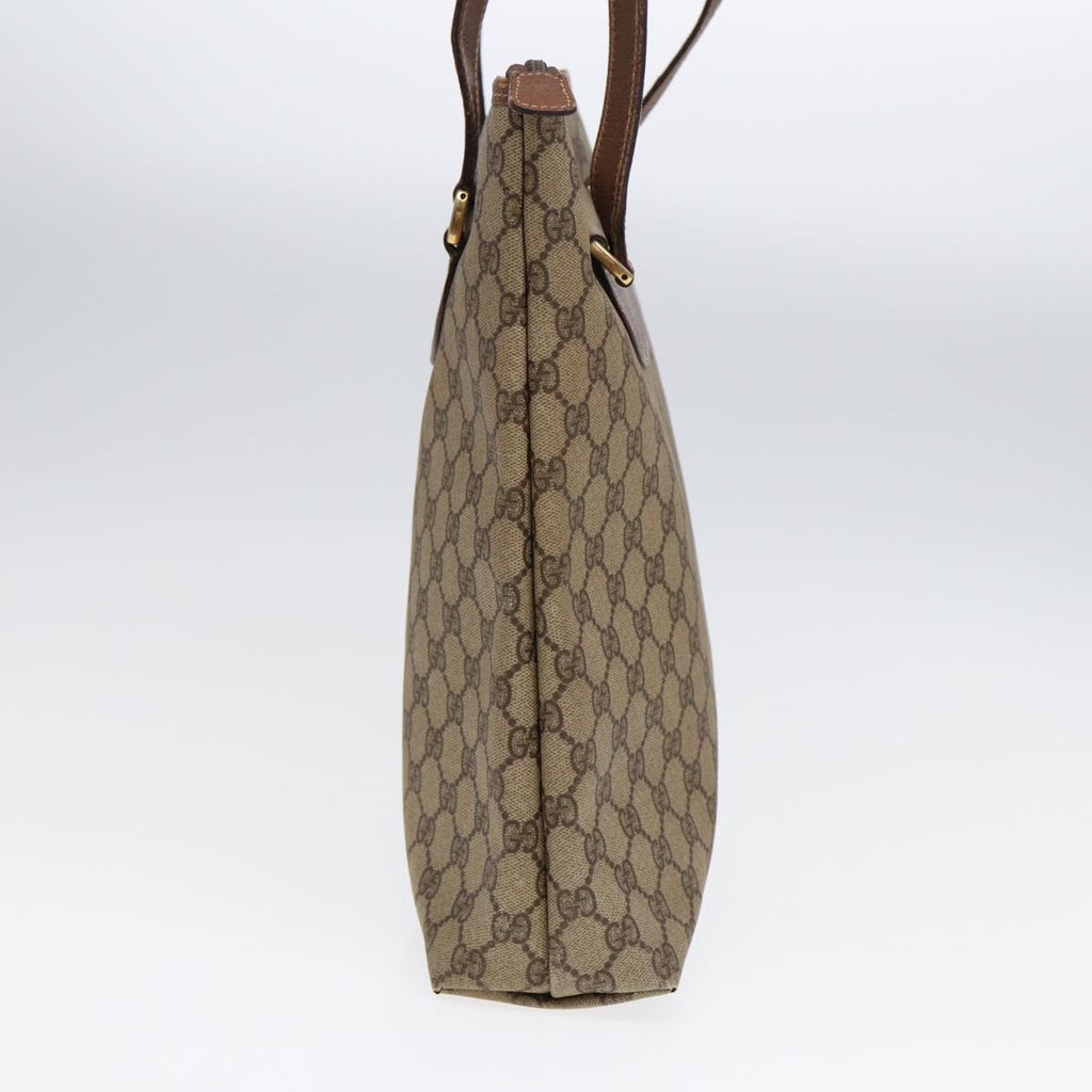GUCCI GG Supreme Tote Bag PVC Leather Beige Gold 002 615 88483