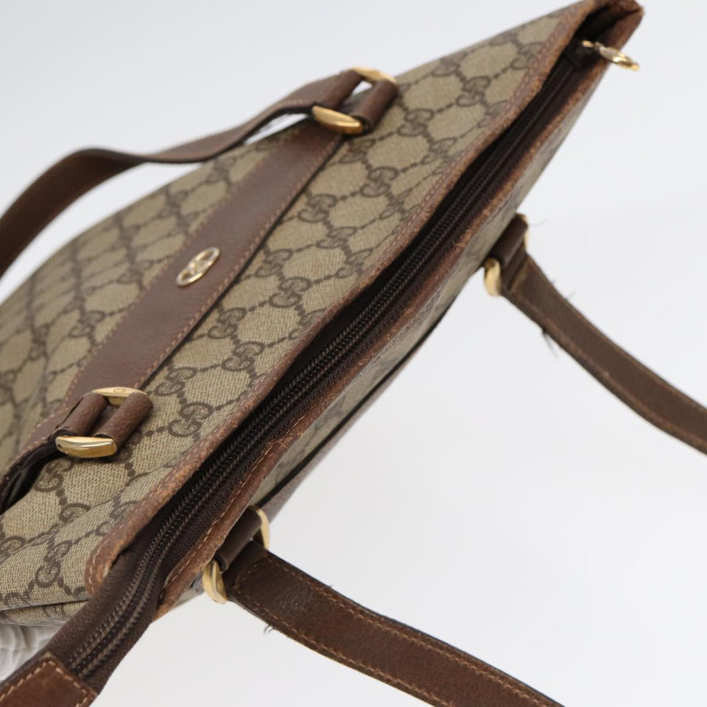 GUCCI GG Supreme Tote Bag PVC Leather Beige Gold 002 615 88483