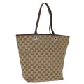 GUCCI GG Canvas Tote Bag Beige Silver 002 1098 88521