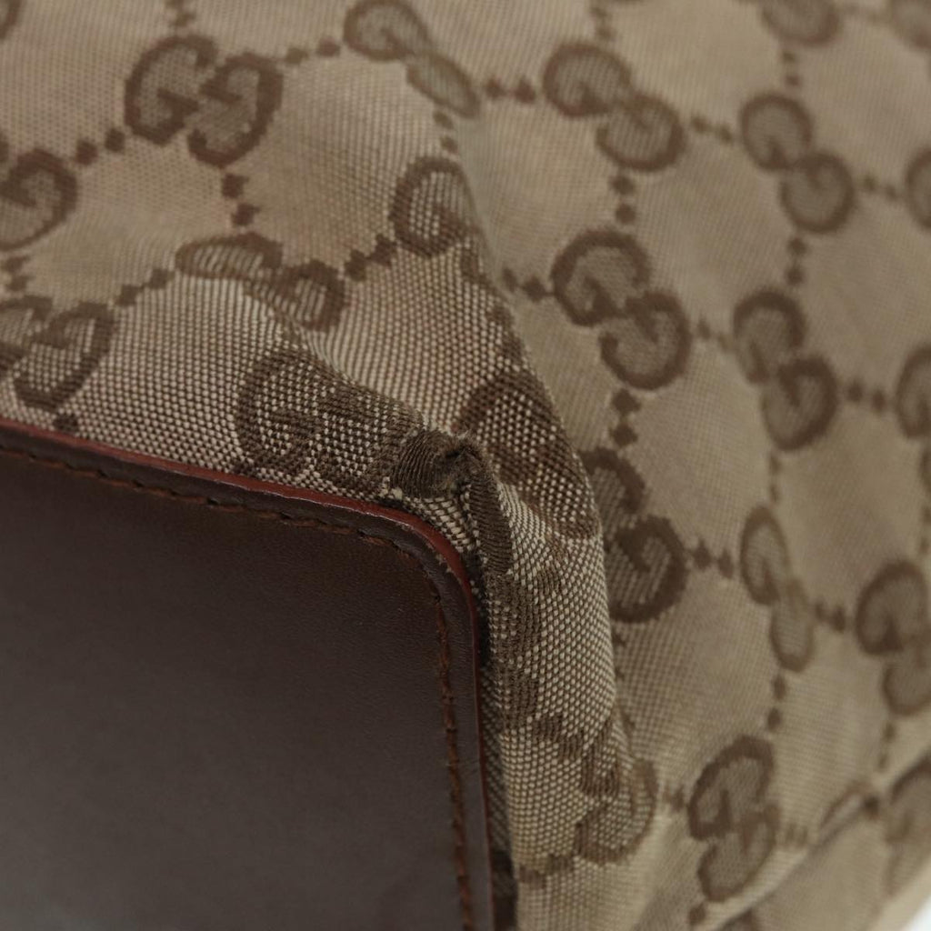 GUCCI GG Canvas Tote Bag Beige Silver 002 1098 88521