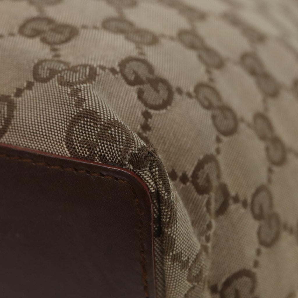 GUCCI GG Canvas Tote Bag Beige Silver 002 1098 88521